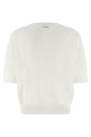 Sequin sweater White