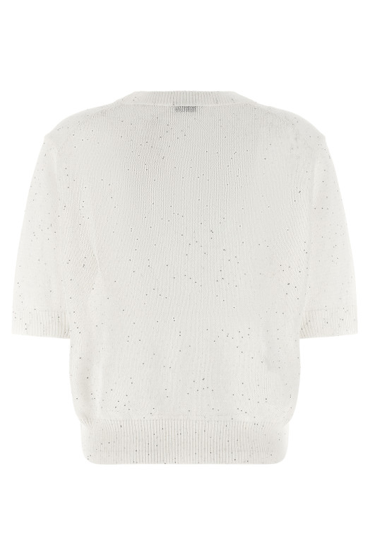 Sequin sweater White