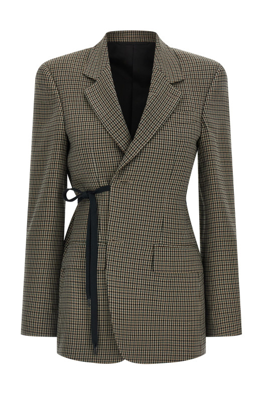 'Wrap Tailored' blazer Brown