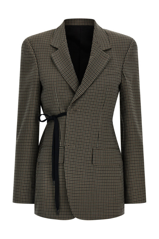 'Wrap Tailored' blazer Brown