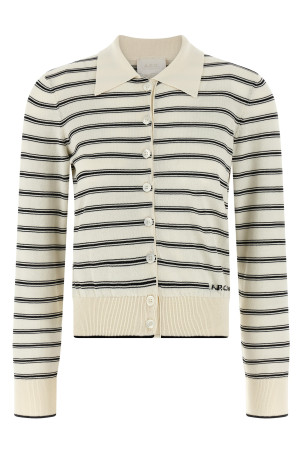 Striped cardigan Black-grey