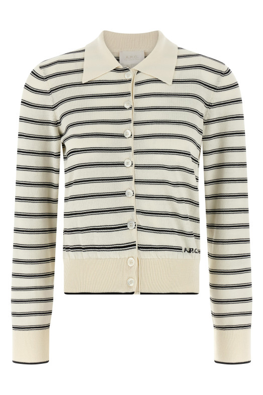 Striped cardigan Black-grey