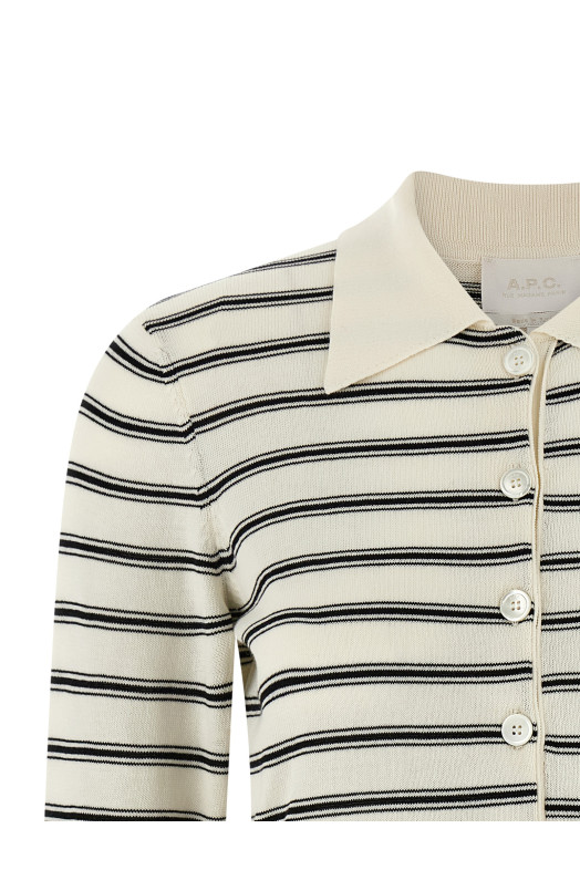 Striped cardigan Black-grey