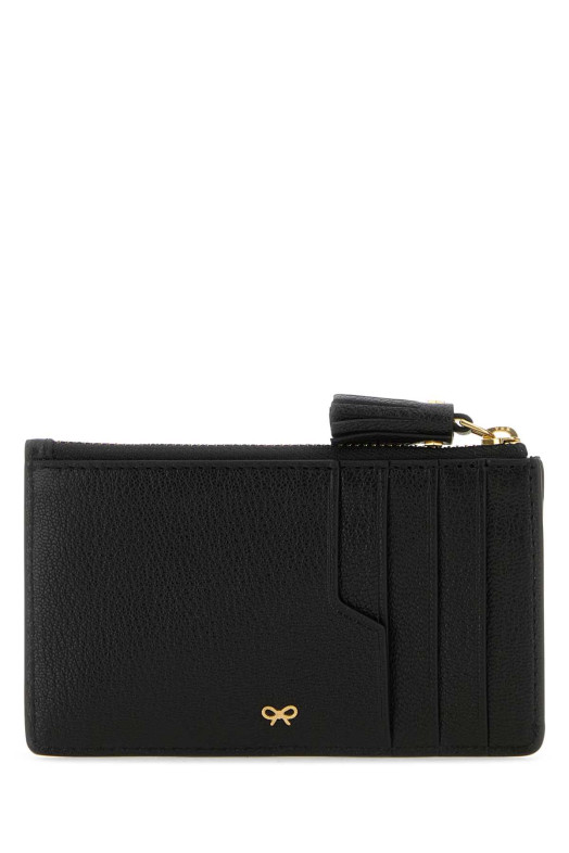 Black leather Eyes card holder Black ANYA HINDMARCH (5050925142717)