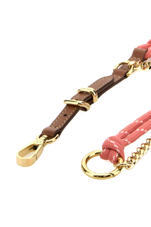 Многоцветный кожаный и тканевый брелок MIU MIU (5TL510ACRT)