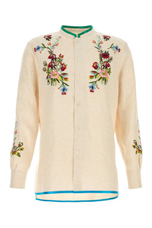 Ivory linen shirt VALENTINO GARAVANI (6V3ABQ15AKR)