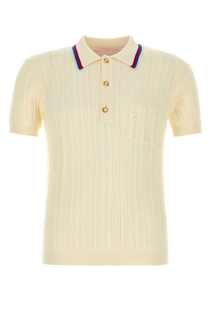 Ivory cotton polo shirt VALENTINO GARAVANI (6V3KP03PAPC)