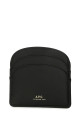 Black leather card holder Black A.P.C. (PXAWVF63270)