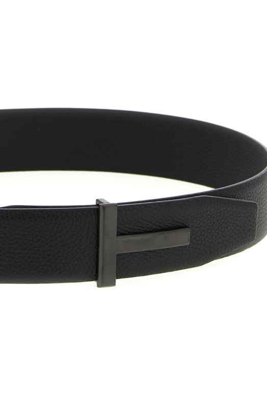 Ремінь з кованої шкіри Чорний TOM FORD TB178LCL236LNAA
