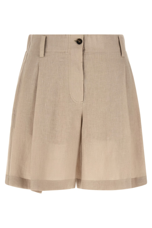 Linen shorts Beige