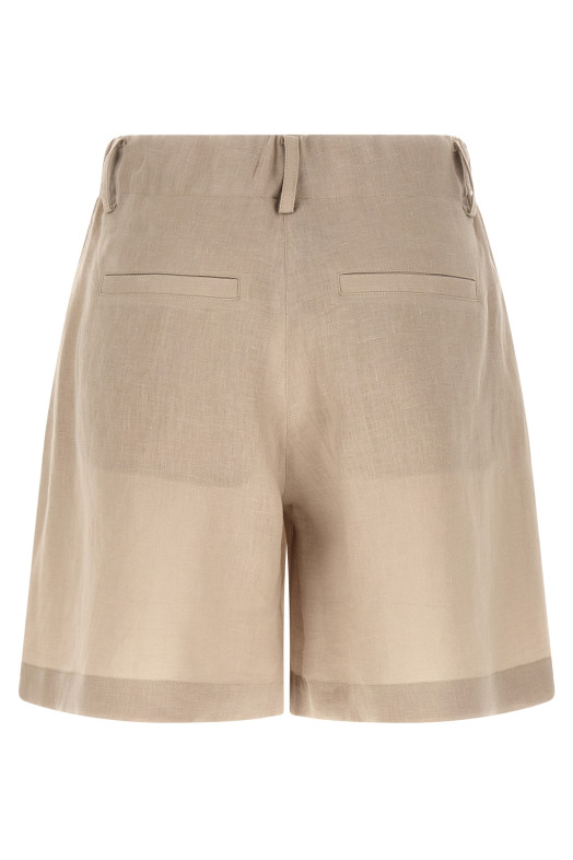 Linen shorts Beige
