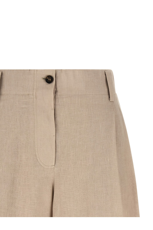 Linen shorts Beige