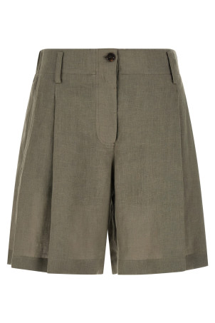 Linen shorts Green