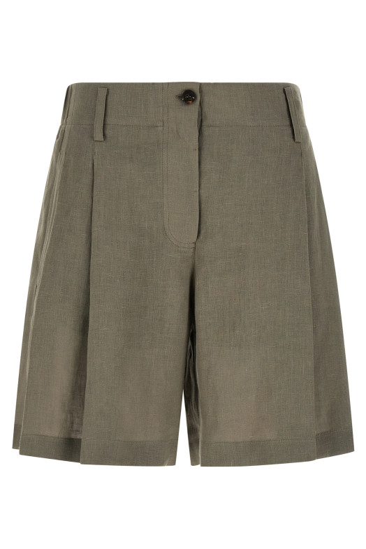 Linen shorts Green