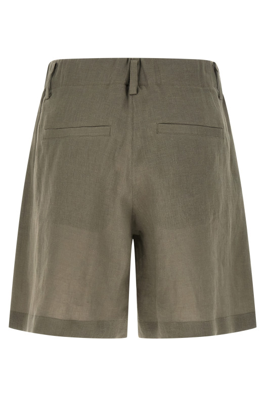 Linen shorts Green