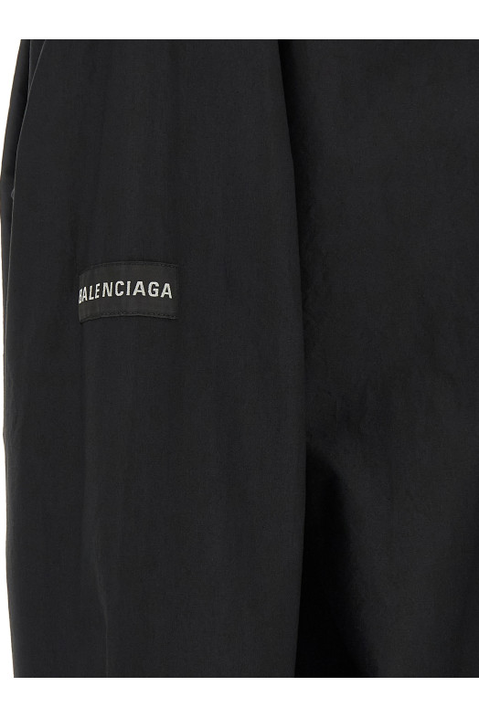 Logo patch shirt Black