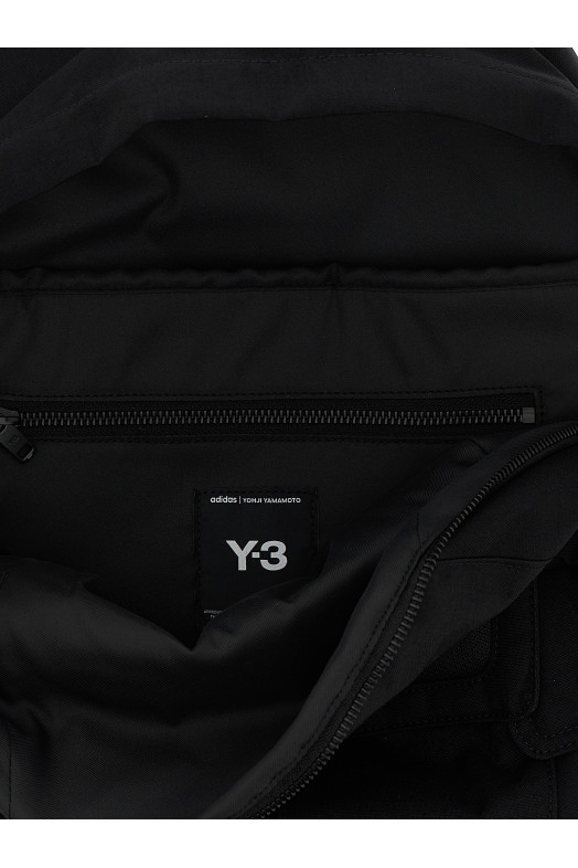 Small logo pocket backpack Black