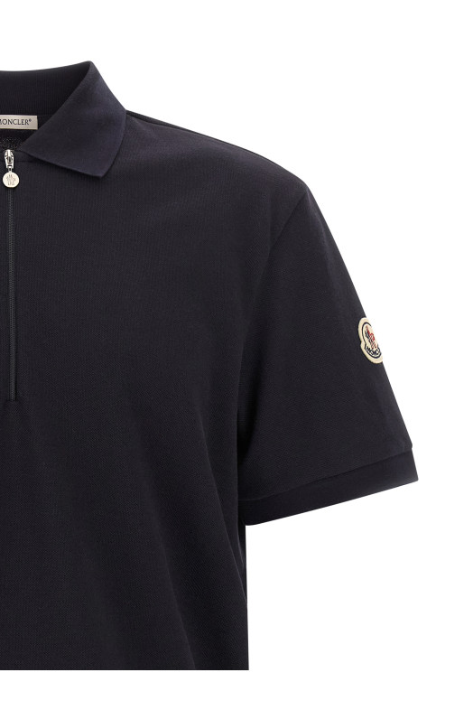 Half zip polo shirt Blue