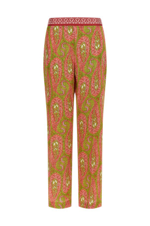 'Paisley foliage' pants Multicolor