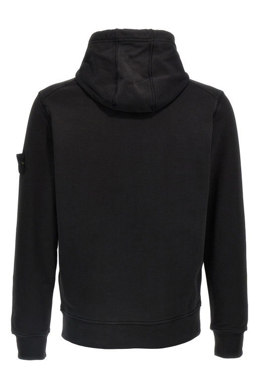 Logo badge hoodie Black