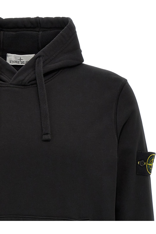 Logo badge hoodie Black