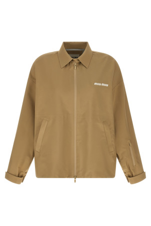 Техническая ветровка из канваса Бежевый MIU MIU ML1373SOOO1V94F0065
