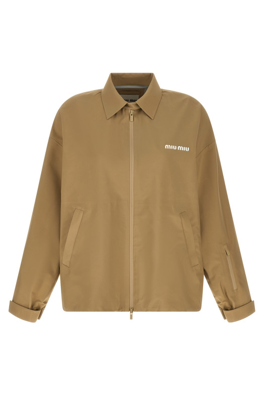 Техническая ветровка из канваса Бежевый MIU MIU ML1373SOOO1V94F0065