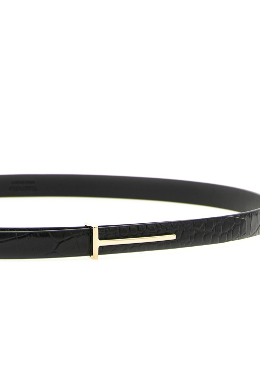 Crocodile belt Black