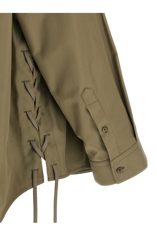 'Lace-Up' shirt Green