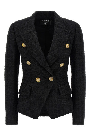 Твідовий піджак Чорний BALMAIN GF1SI505XL810PA