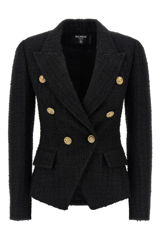 Твидовый пиджак Черный BALMAIN GF1SI505XL810PA