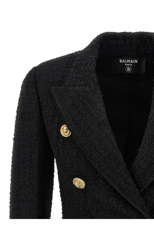Твидовый пиджак Черный BALMAIN GF1SI505XL810PA