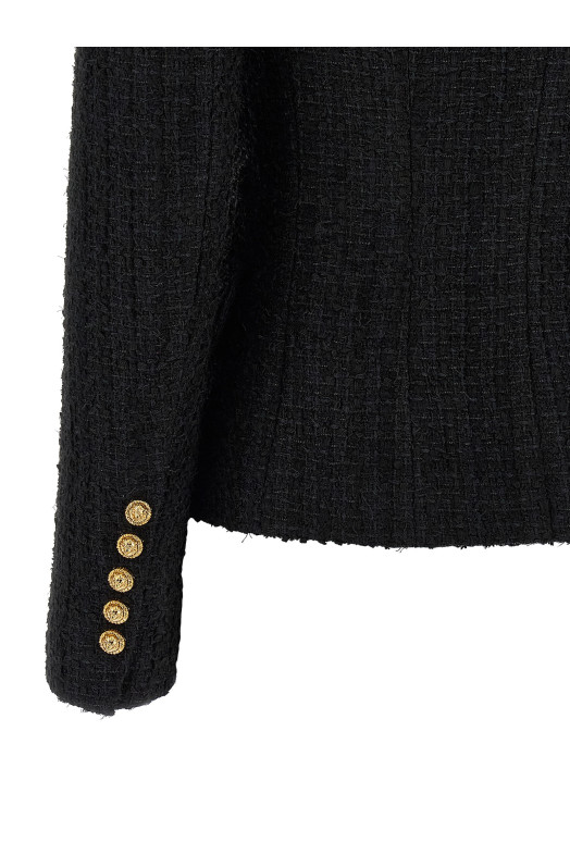 Твидовый пиджак Черный BALMAIN GF1SI505XL810PA