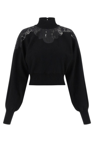 Светр з тюлевим мереживом Чорний TWIN SET 252TP340600006