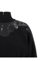 Tulle lace sweater Black