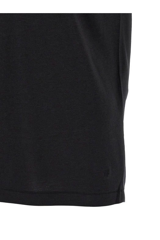 Logo embroidery t-shirt Black