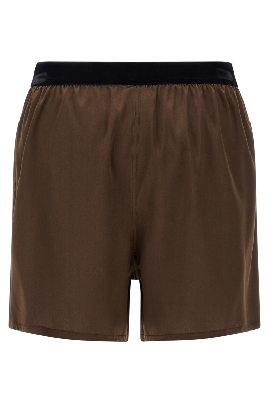 Silk shorts Brown