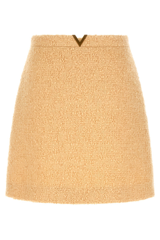 Юбка Valentino Garavani «V Gold» Бежевая B3RAEH09VMET5