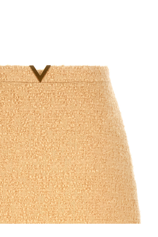 Юбка Valentino Garavani «V Gold» Бежевая B3RAEH09VMET5