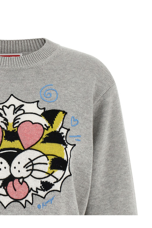 'KENZO Wild Tiger' sweater Gray