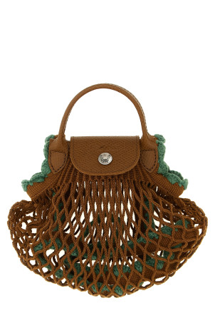 Сумка через плечо XS Le Pliage Filet из сетки, коричневая 10139HGW004