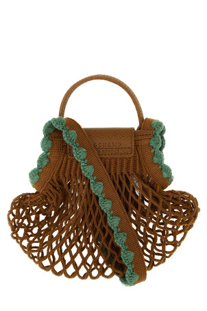 Сумка через плечо XS Le Pliage Filet из сетки, коричневая 10139HGW004