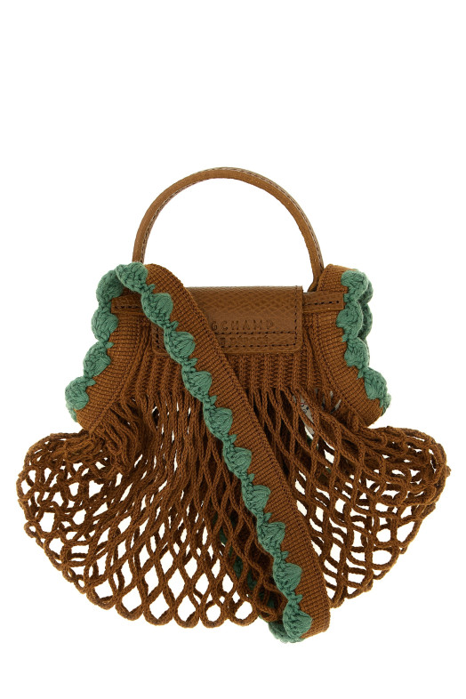 Сумка через плечо XS Le Pliage Filet из сетки, коричневая 10139HGW004