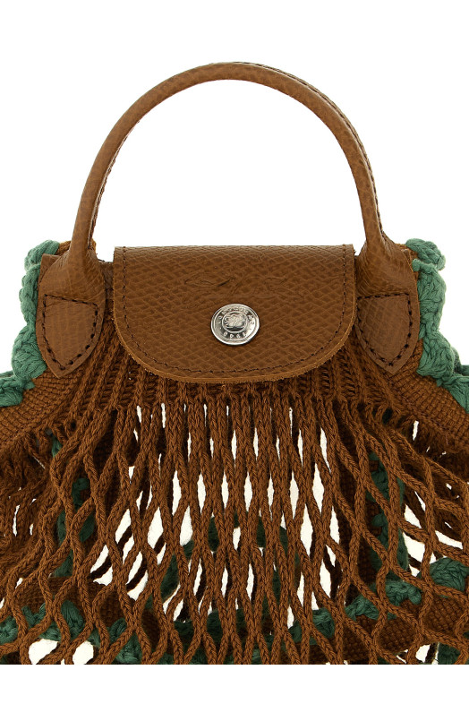 Сумка через плечо XS Le Pliage Filet из сетки, коричневая 10139HGW004