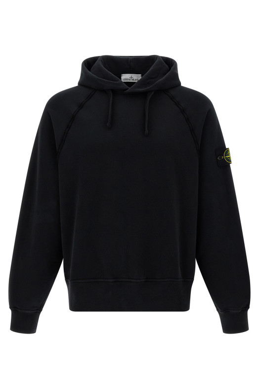 Logo badge hoodie Black