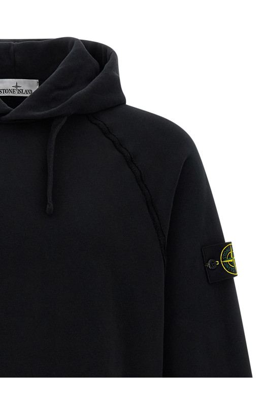 Logo badge hoodie Black