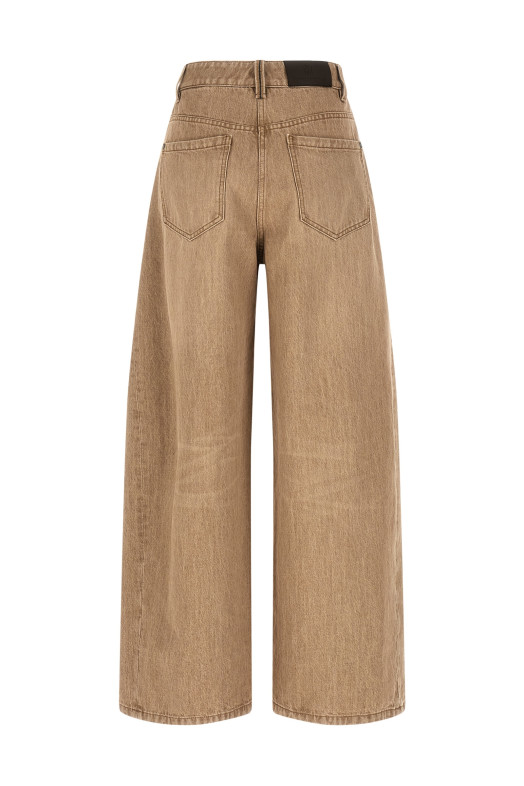 'Wide' jeans Beige