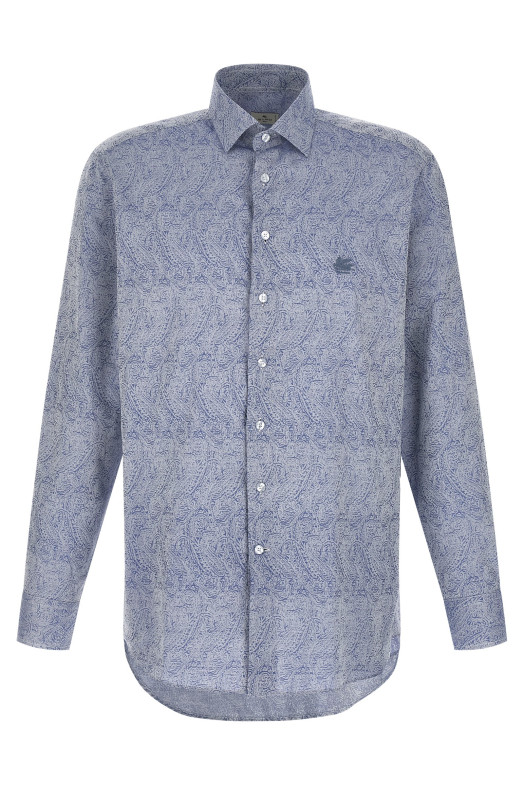 Рубашка с узором «пейсли» синего цвета ETRO MRIB000299TJ5C5B0013