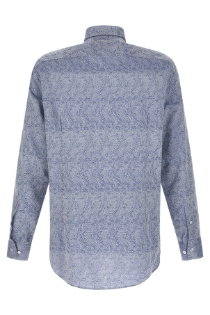 Сорочка з візерунком «пейслі» синього кольору ETRO MRIB000299TJ5C5B0013