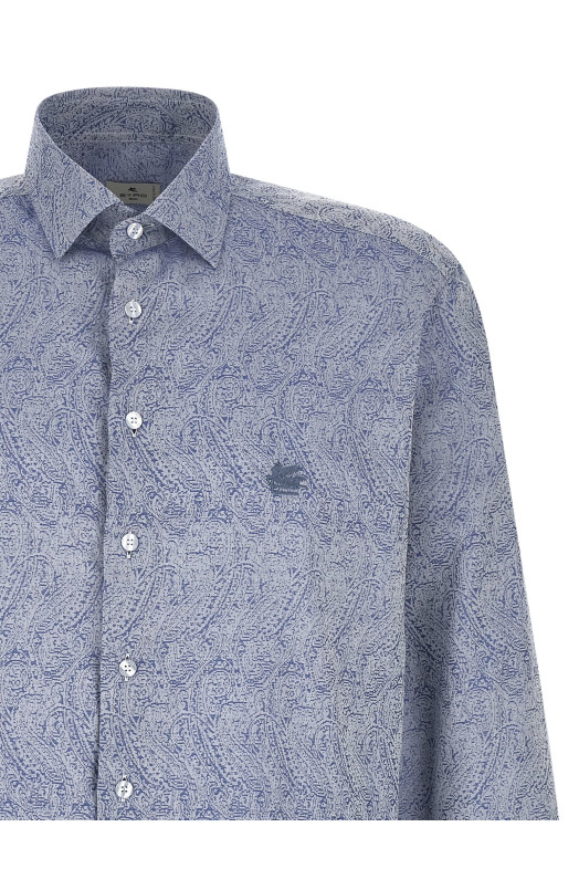 Рубашка с узором «пейсли» синего цвета ETRO MRIB000299TJ5C5B0013
